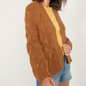 NWT old navy Pointelle knit Open front cardigan sweater
